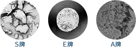 其他膠原蛋白增生劑晶球顯微圖片：大小不一致、外型不規則